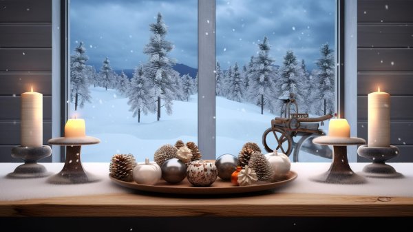 Зима новогодние