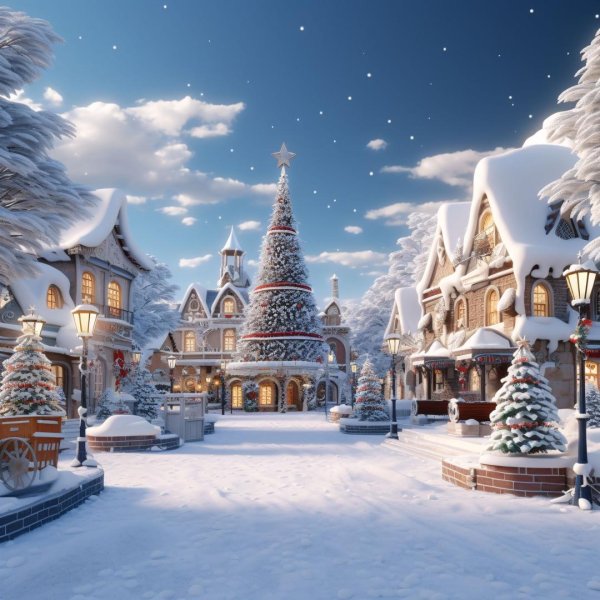 Зима новогодние