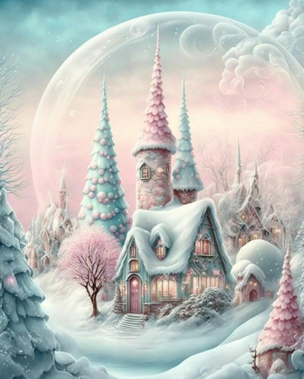 Зима яркие сказочные