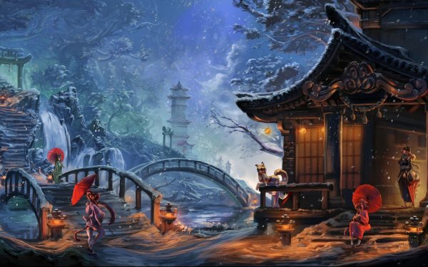 Зима яркие сказочные