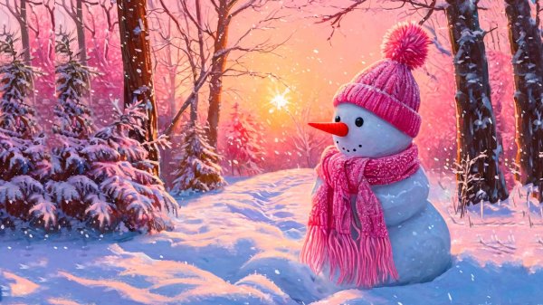 Зима яркие сказочные