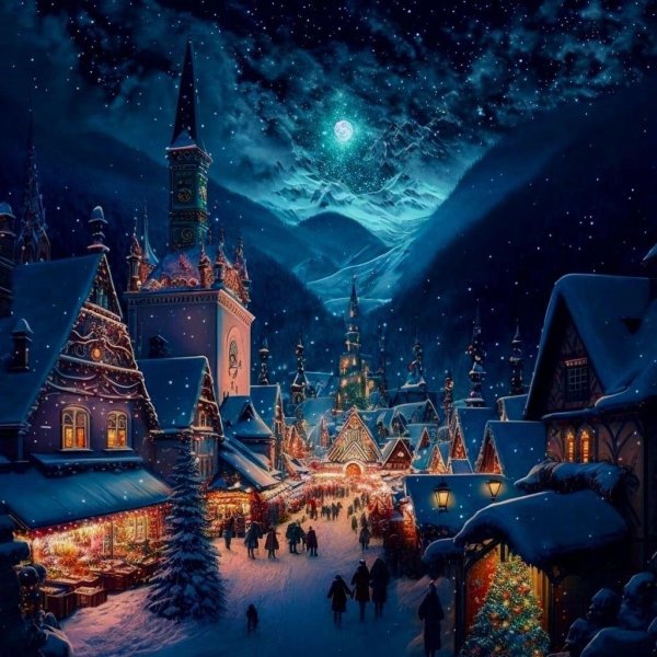 Зима яркие сказочные