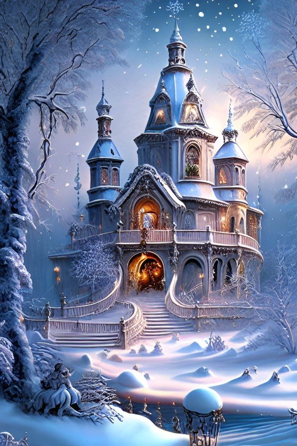 Зима яркие сказочные