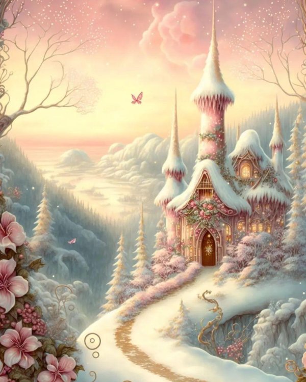 Зима яркие сказочные