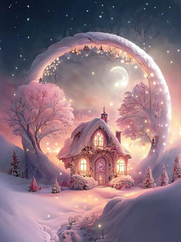 Зима яркие сказочные