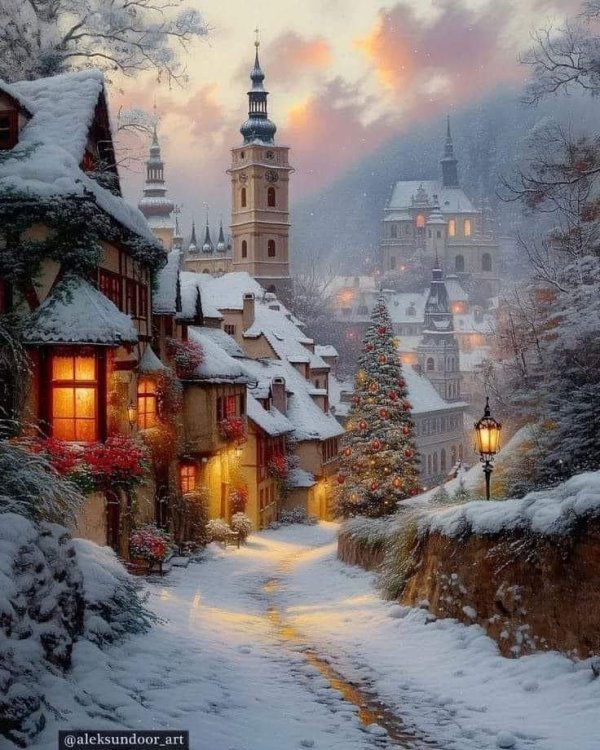 Зима яркие сказочные