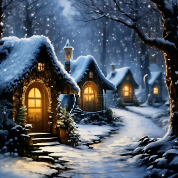 Зима яркие сказочные