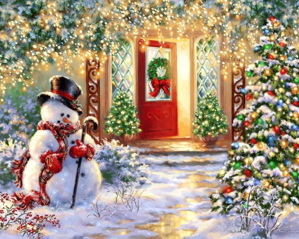 Зима яркие сказочные