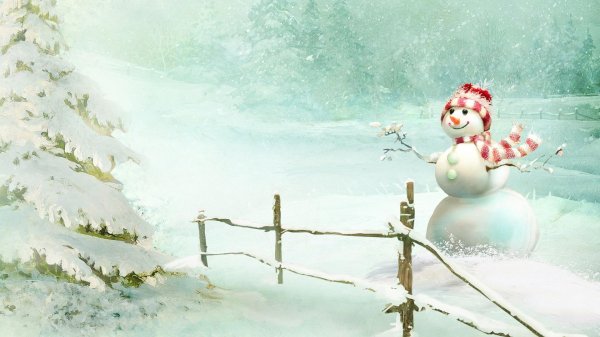 Зима яркие сказочные