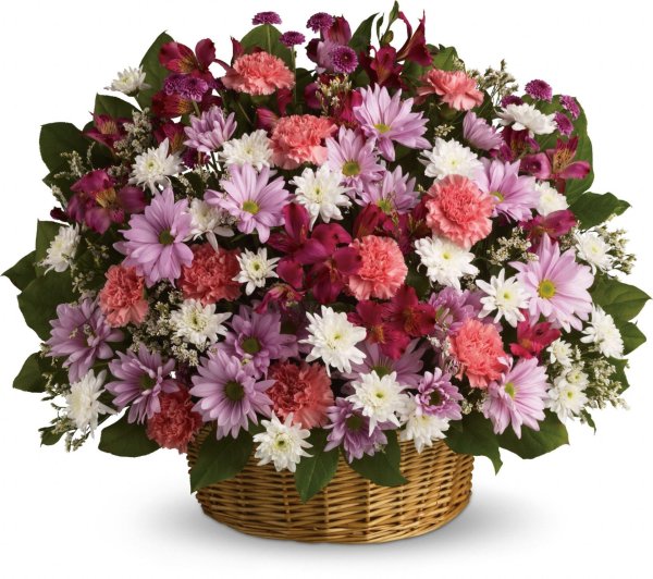 корзина из хризантем