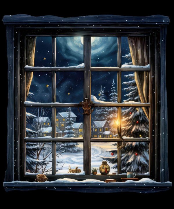 Зима из окна