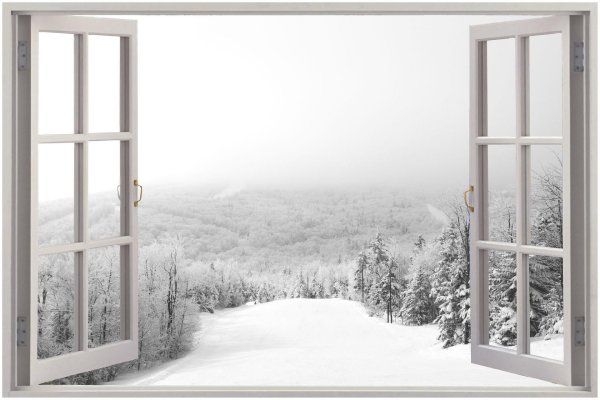 Зима из окна