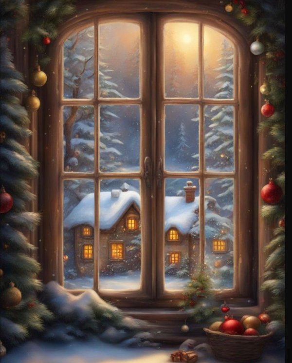 Зима из окна