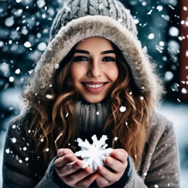 Зима и женщина