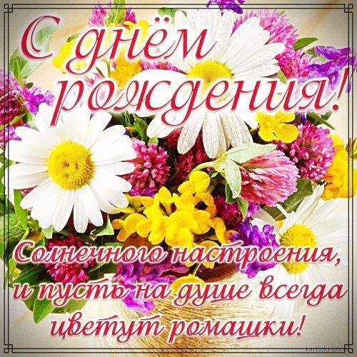 с днем рождения женщине ромашки