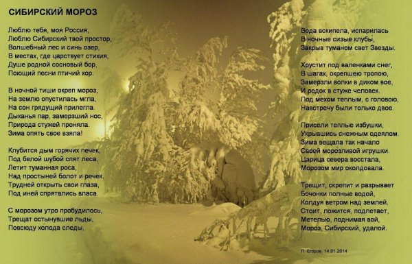 Зима со стихами