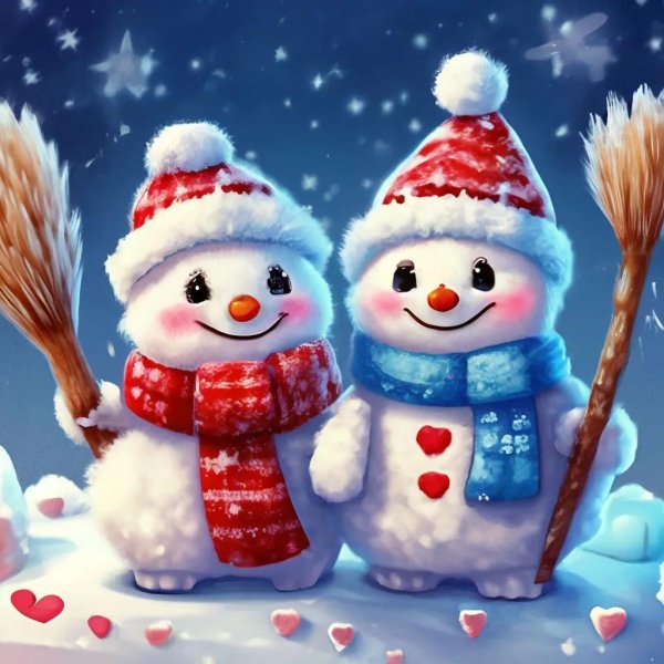 Зима веселые