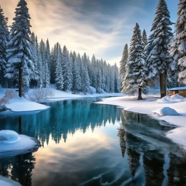 Зима необычные