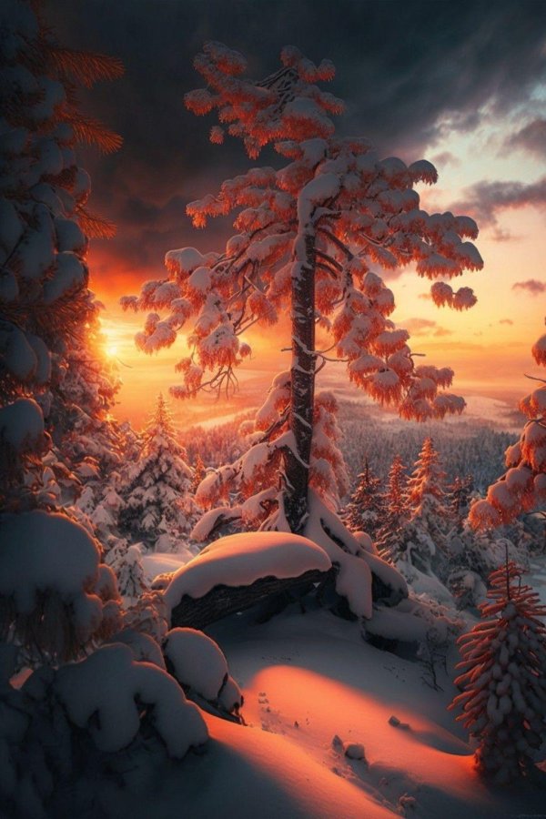 Зима необычные