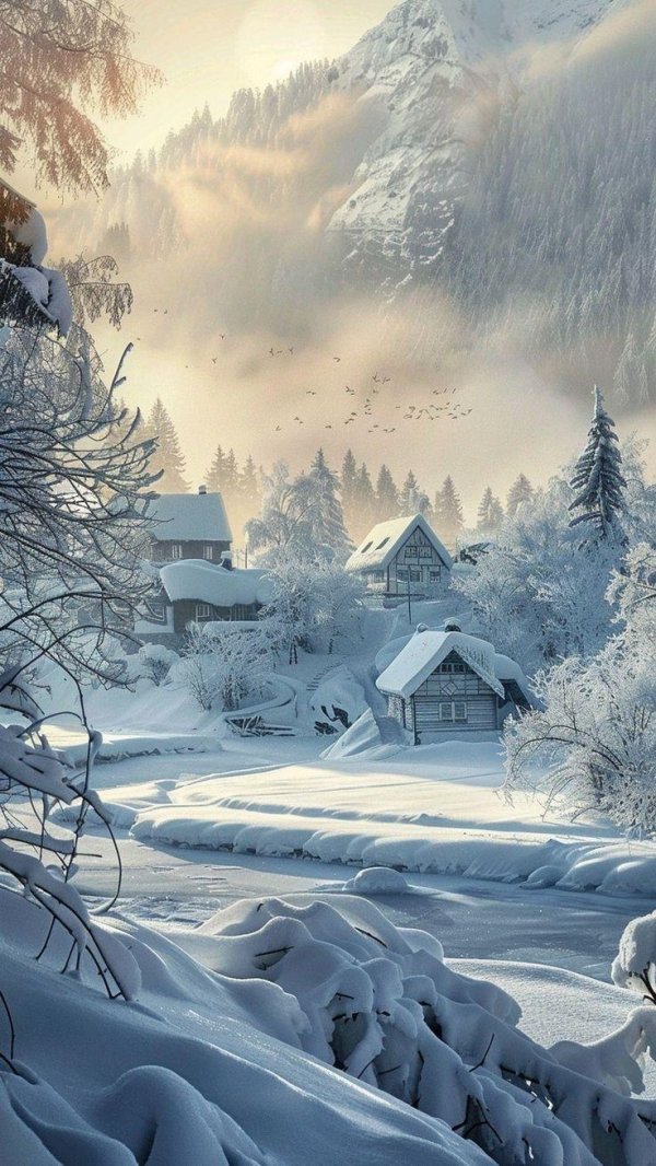 Зима необычные