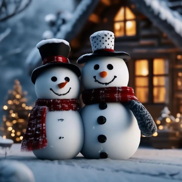 Зима снеговик