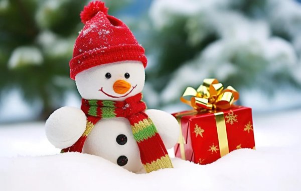 Зима снеговик