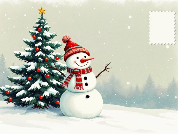 Зима снеговик