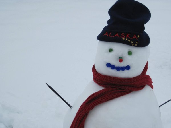 Зима снеговик