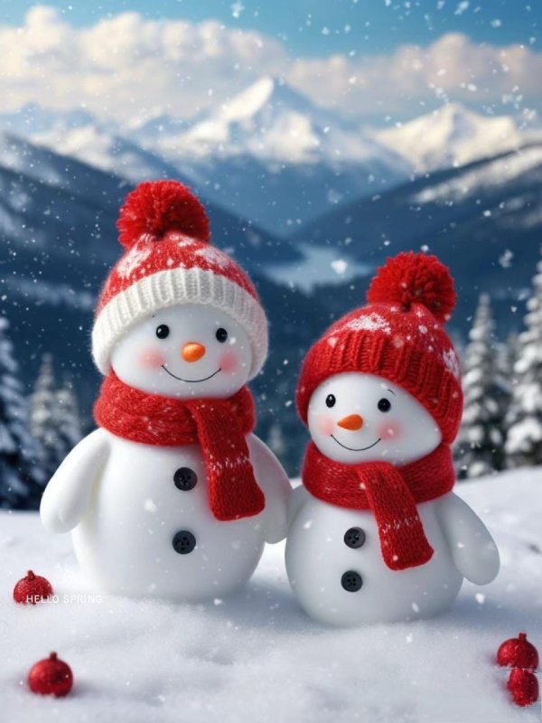 Зима снеговик