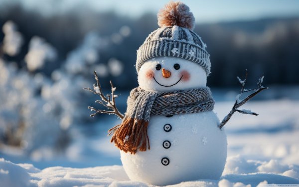 Зима снеговик