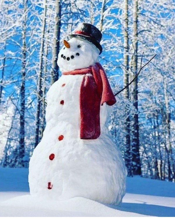 Зима снеговик