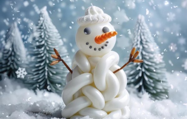 Зима снеговик