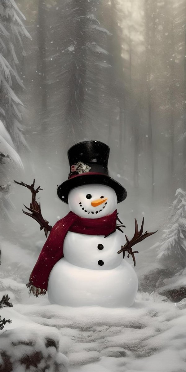 Зима снеговик