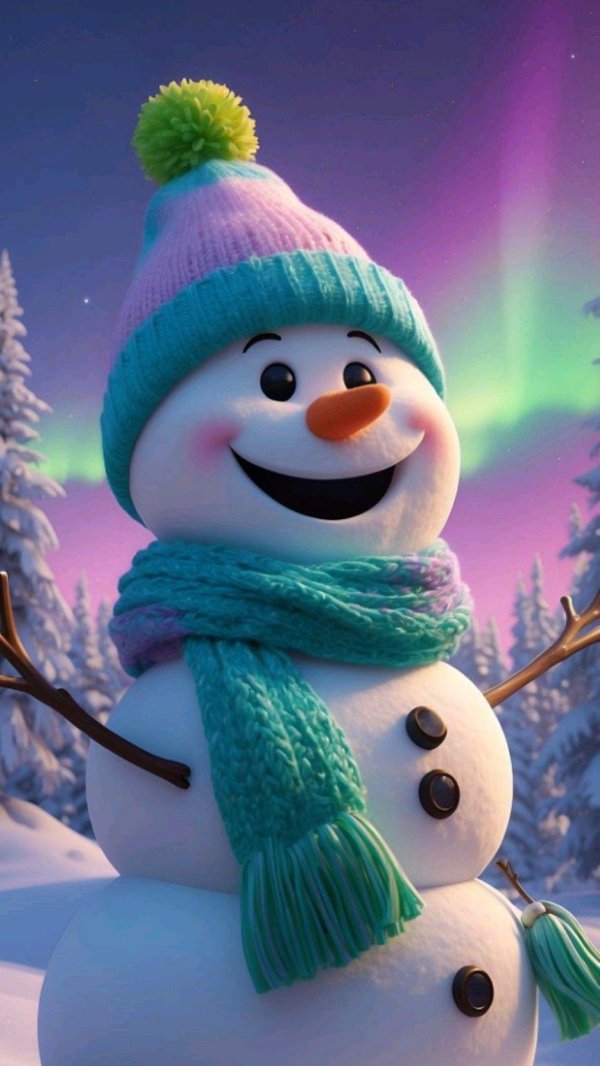 Зима снеговик