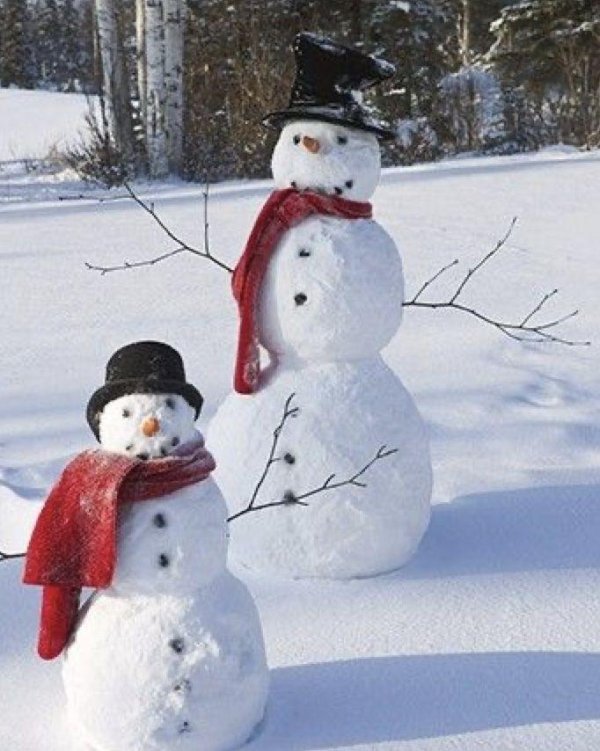 Зима снеговик