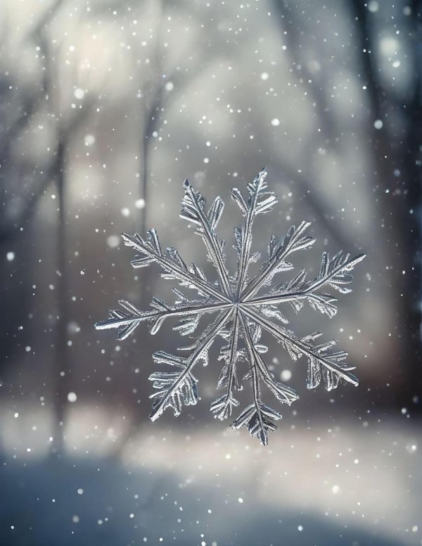 Снежинки зима