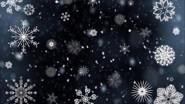 Снежинки зима