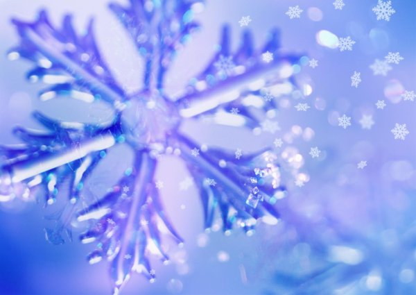 Снежинки зима