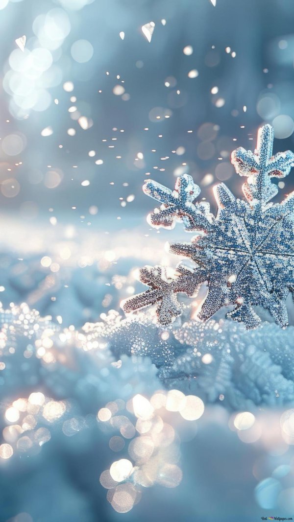 Снежинки зима