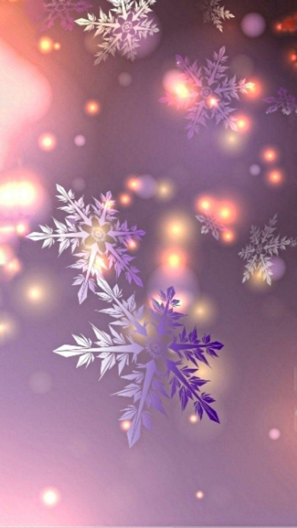 На экран телефона зима