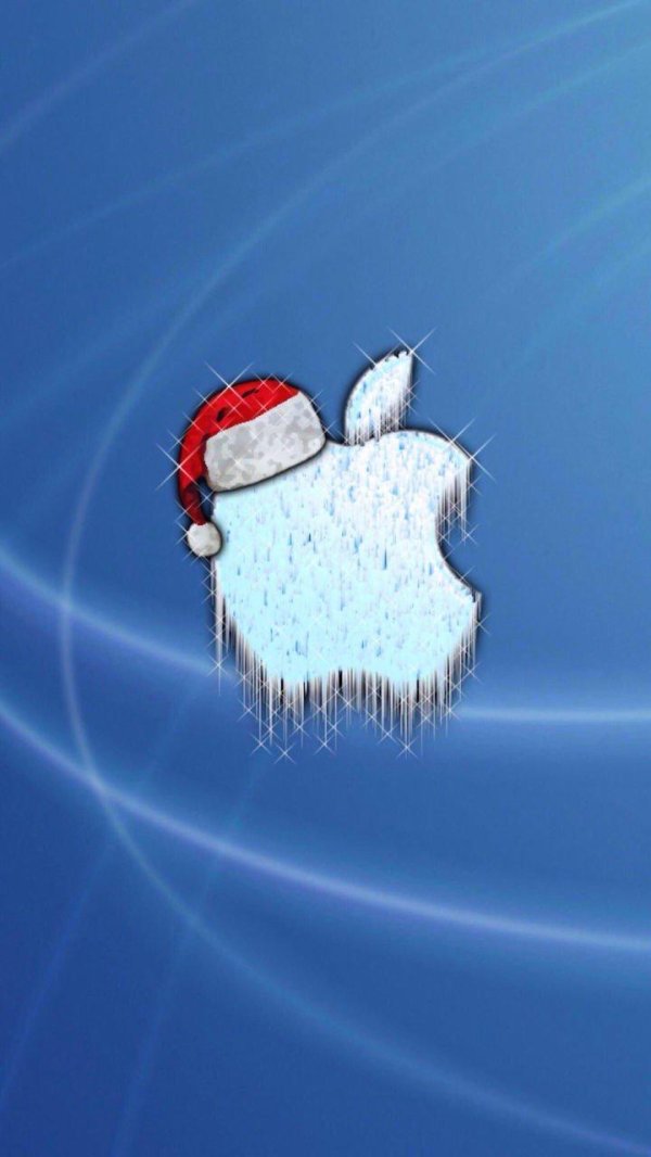 На экран телефона зима