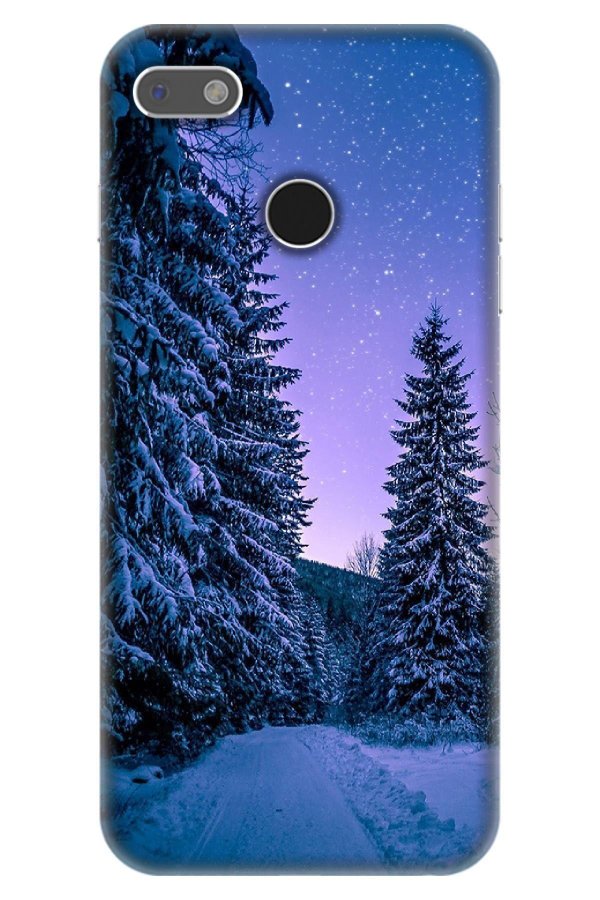 На экран телефона зима