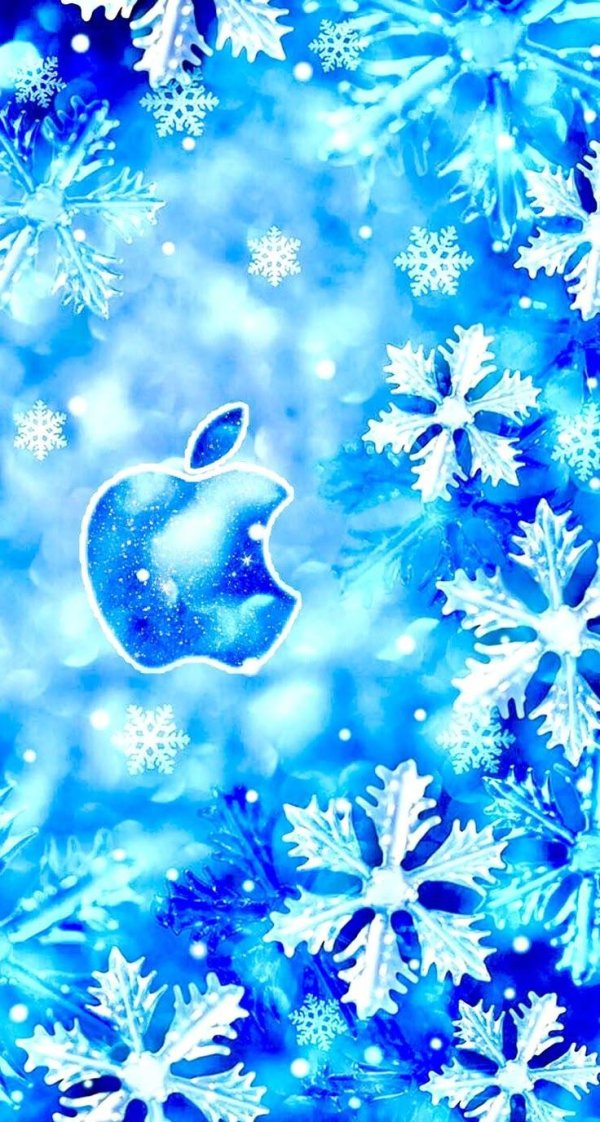 На экран телефона зима