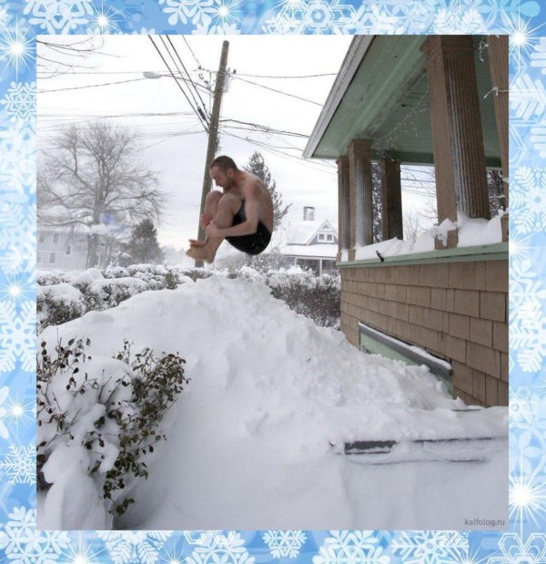 Зима смешные