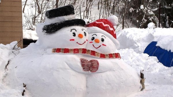 Зима смешные