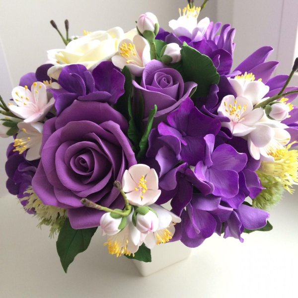 фиолетовые букеты