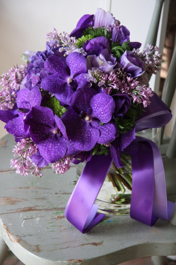 фиолетовые букеты