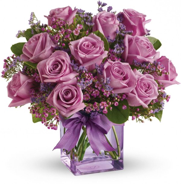 букет фиолетовых роз