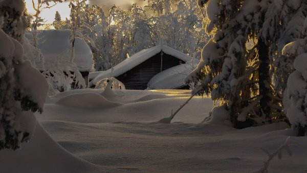 Зима сугробы