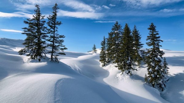 Зима сугробы